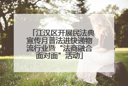 江汉区开展民法典宣传月普法进快递物流行业暨“法商融合面对面”活动
